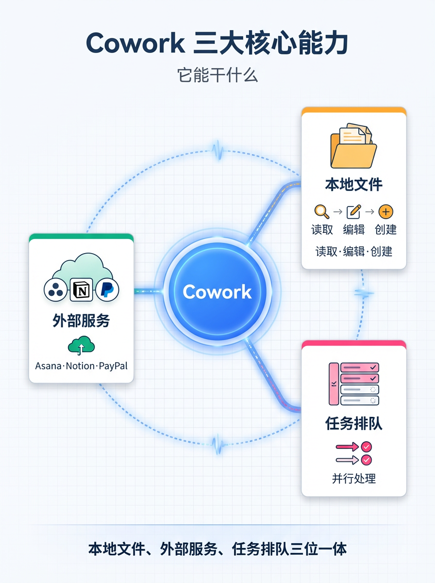 Cowork 功能架构图